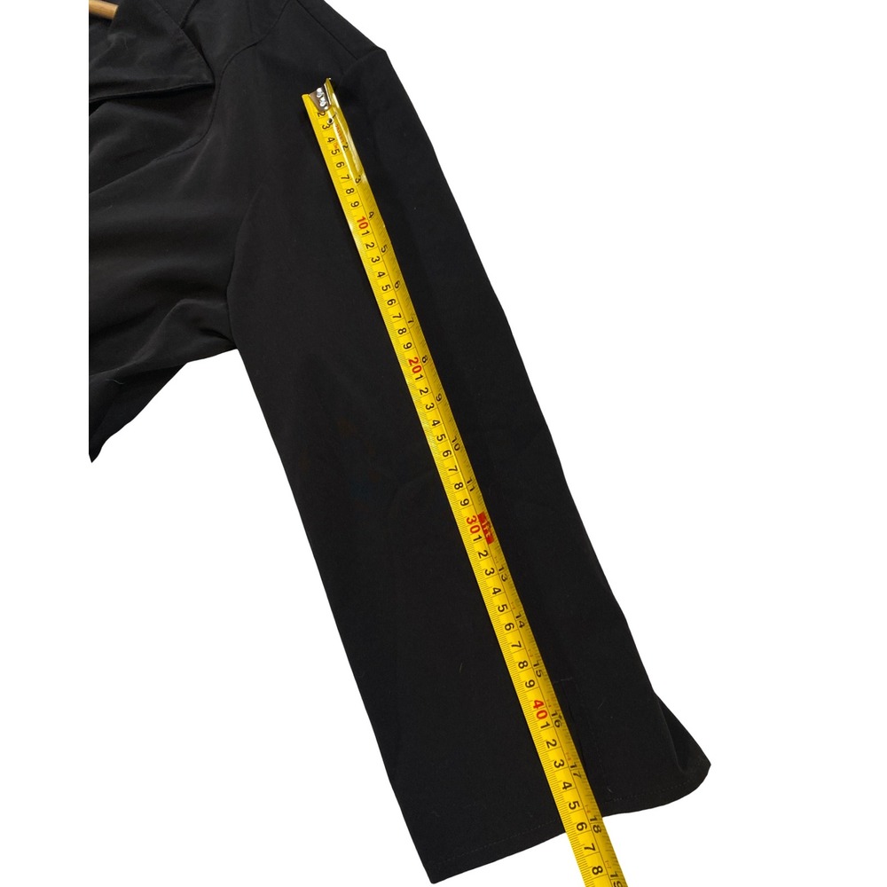 Smart by Maevn Womens Black Zip Front Scrub Jacket Professional Medical Coat L - Picture 5 of 10